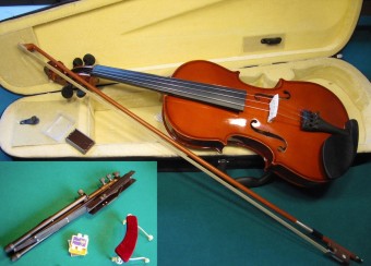 Complete set viool zonder damp 0